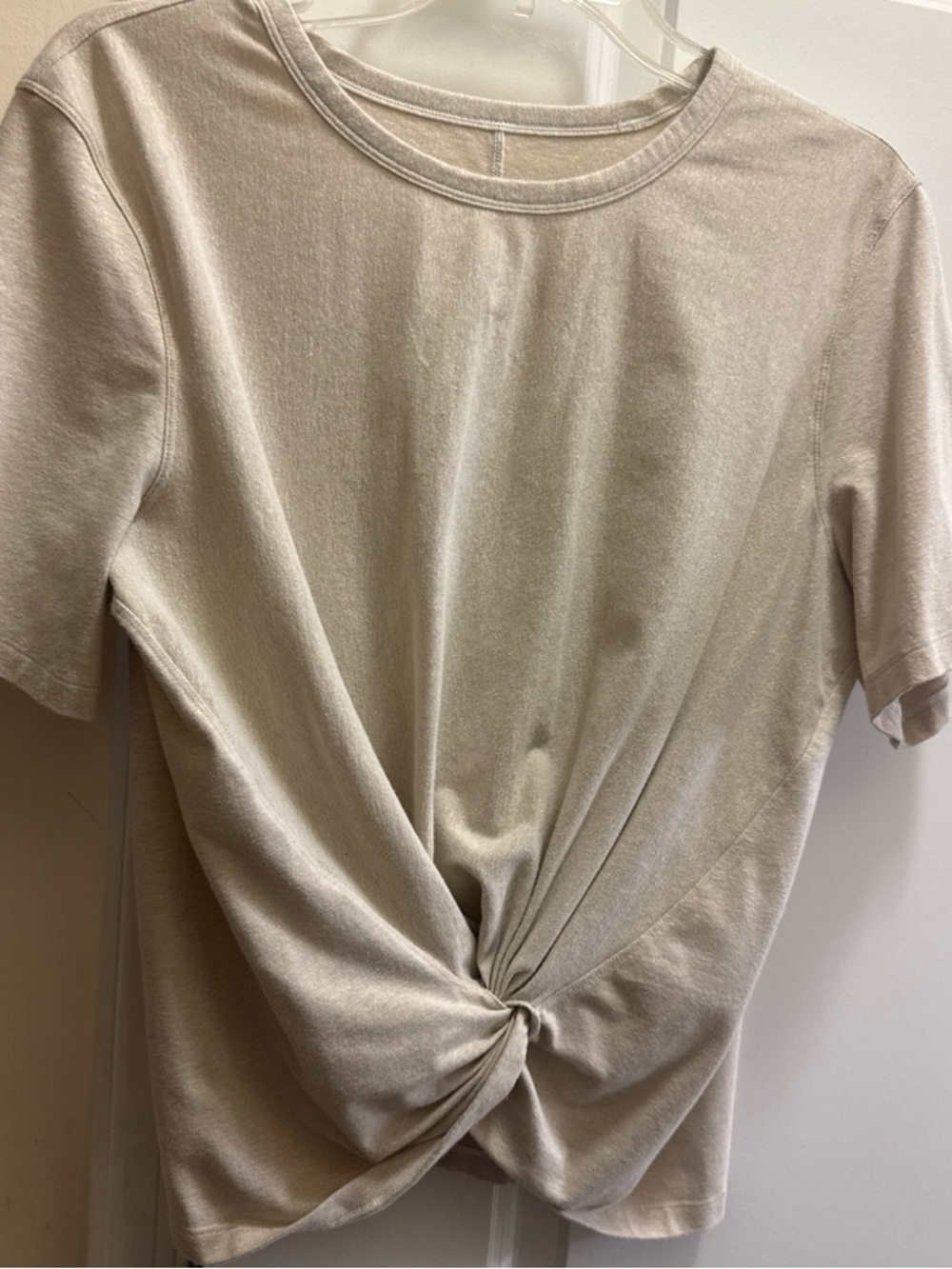 lululemon athletica Short Sleeve Twist-Knot Tee - Cream/gold